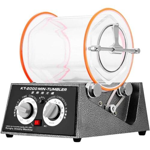 Kt-2000 Jewelry Polishing Machine Tumbler 5Kg Mini Polisher Tumbler Rotary Tumbler Surface Polisher Jewelry Polishing Machine