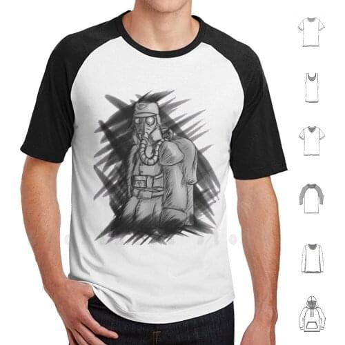 Ww1 Soldier Style Sketch T Shirt Big Size 100% Cotton Soldier Gas Mask Krieg German World War 1 World War Ww1