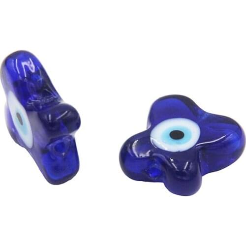 Lot of 3PCS - 17*20mm Blue Butterfly Turkish Evil Eye Pendant Glass Amulet Talisman Nazar Charm Hanging DIY Jewelry Accessories