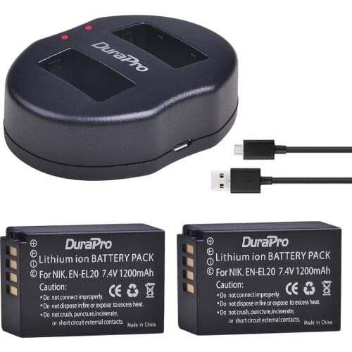 EN-EL20 EN EL20 ENEL20 Rechargeable Li-Ion Battery+Dual USB Charger for Nikon 1 J1 J2 J3 S1 Camera