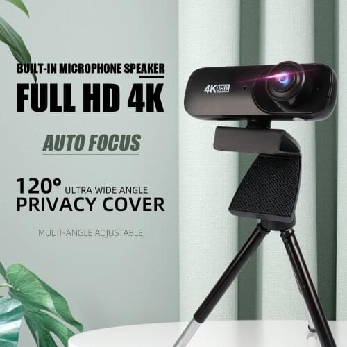 Best C170 2160P Webcam 4K UHD 3840*2160P Web Cam 800W Pixels Computer Camera 120° Wide Angle Web Camera with Microphone