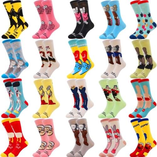 Fashion women new art cartoon cotton socks harajuku classic Popeye the Sailor Man funny cool novelty socks lady happy casual sox