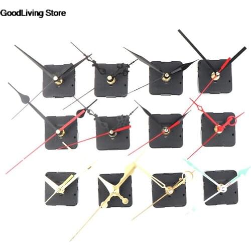 1PCS 11 Styles high quality Silent large wall Clock Quartz Movement Mechanism Black and Red Hands Repair Kit Tool Set