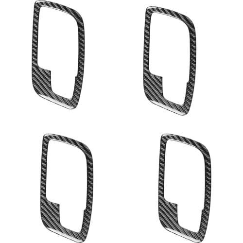 Door Handle Cover Trim Left-hand Drive Decor Smooth Touch Red Durable Automotive Interior Accessories Black Carbon Fiber Covers