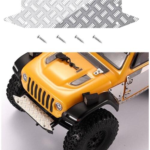 RC Crawler Upgrade Front Bumper Skid Plate for Axial SCX24 1/24 4WD RC Car Hobby Vehicle Assembly Decoration