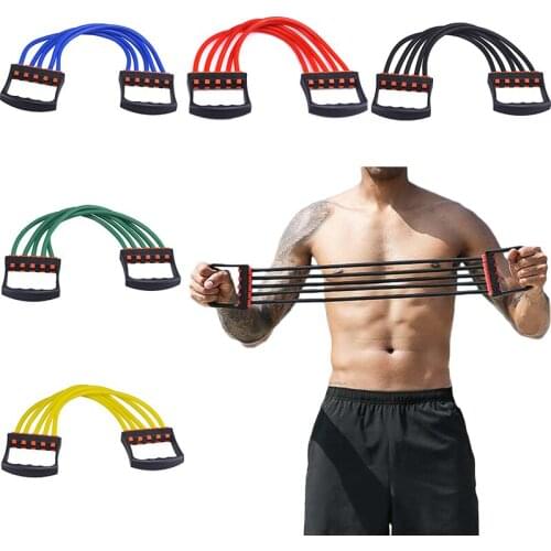 Profession Elastic Fitness Resistance Band Rubber Chest Expander Adjustable Puller Crossfit Exercise Indoor Sport Muscle Workout
