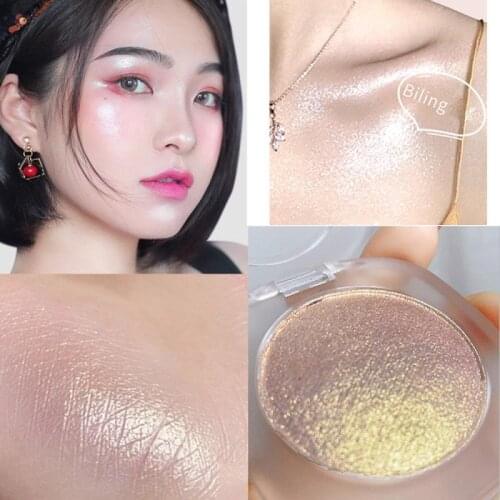 Highlighter Powder Women Makeup Brighten Face Body Skin Tone Waterproof Long-lasting Glitter Shimmer Luminous Cosmetic TSLM2