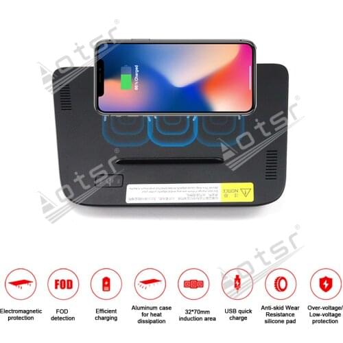 QI car Infrared Fast wireless charger For KIA Sportage R 2017-2018 fast Wireless Charging Car Phone Holder for iphone/Samsung