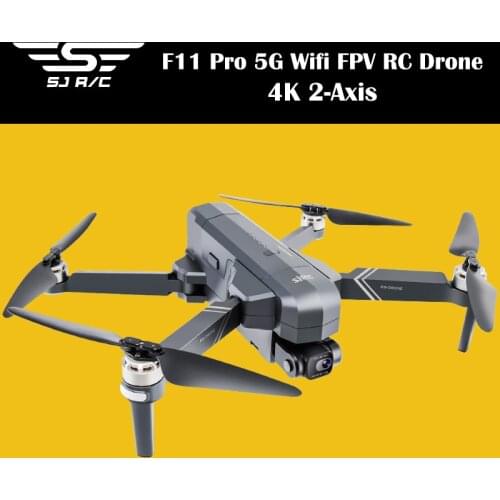 SJRC F11 Pro 4K Camera 2-Axis Gimbal Brushless 5G Wifi FPV GPS RC Quadcopter Waypoint Flight 1500m 26mins Flight Time RC Drone