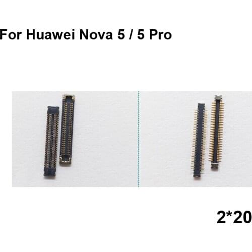 2pcs FPC connector For Huawei Nova 5 LCD display screen on Flex cable on mainboard motherboard For Huawei Nova 5 Pro