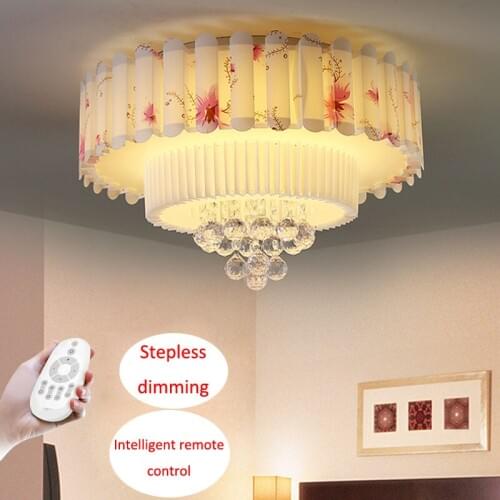 Modern Round LED Ceiling Lamp Cozy Bedroom Livingroom Lamps Garden Style Crystal Lighting Childrens Room Lighting Fixture