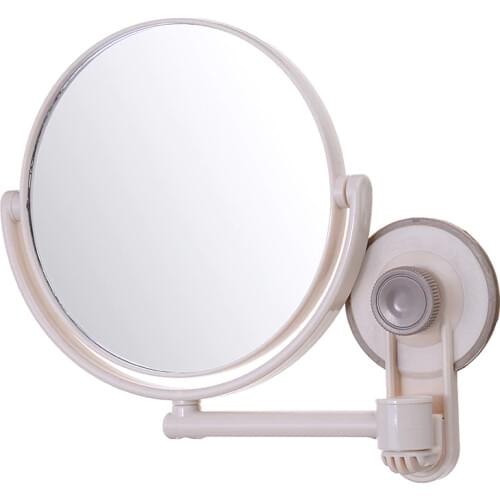 Bathroom Mirrors Double Sided 360Degree Suction Cup Wall Mounted Round Makeup Shaving Mirror For Bathrooms Dorm Room