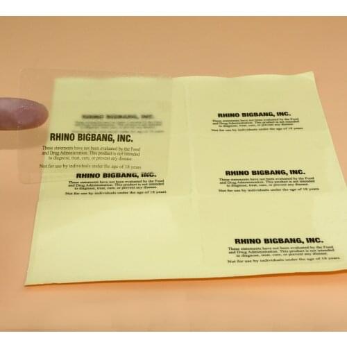High Quality Design Custom Adhesive clear PVC Printing Labels Business Hangtag Stickers for Sale