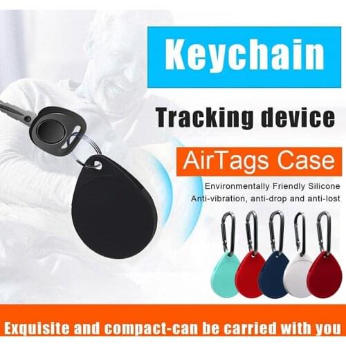 Sleeve Protective Silicone Case Compatible with Airtags Anti-Lost Cover With Keychain Lobster Clip MUMR999