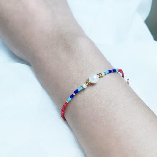 Pearl Bracelet Delica Beads Miyuki Bracelets Homme Multi Glass Stone Pulseras Enthnic Handmade Rope Chain Fashion Beaded Jewelry