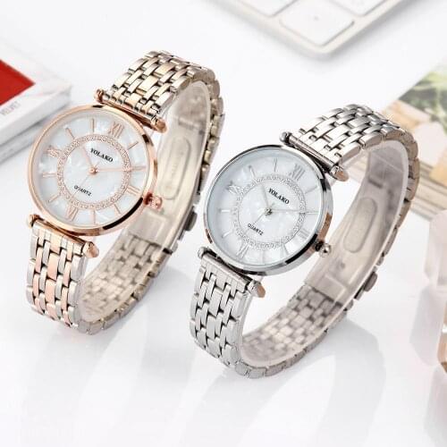 Reloj Mujer Clock Luxury Watches Women Watch Stainless Steel Quartz WristWatch Ladies Watch Womens watches Rose Gold Watches