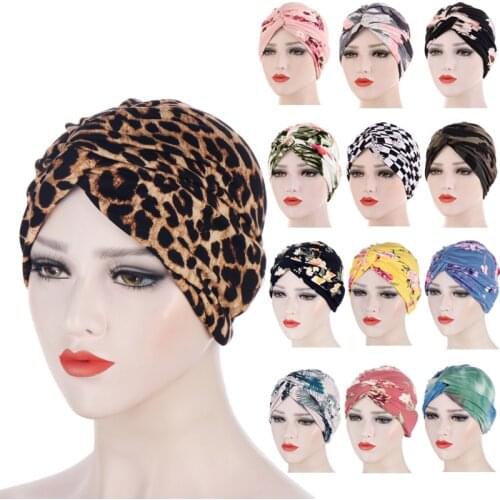 Women Head Scarf Fashion Printed Bonnet Muslim Cap Turban Female Hat Headscarf Hat Arab Wrap Ethnic Style Headdress