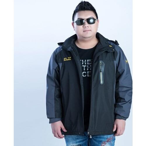 Plus size 9XL 8XL 7XL 6XL 5XL Large Size 6 Colors Warm Winter Jacket Men Windproof Hood Men Jacket zipper The thin fabric