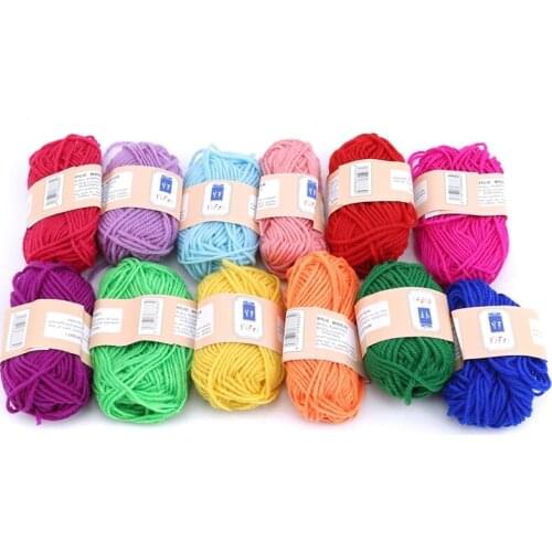 12 Ropes Cotton Soft Wool Yarn Combed Baby Milk Cotton Yarn for Dolls Hair High Quality DIY Handmade Materials