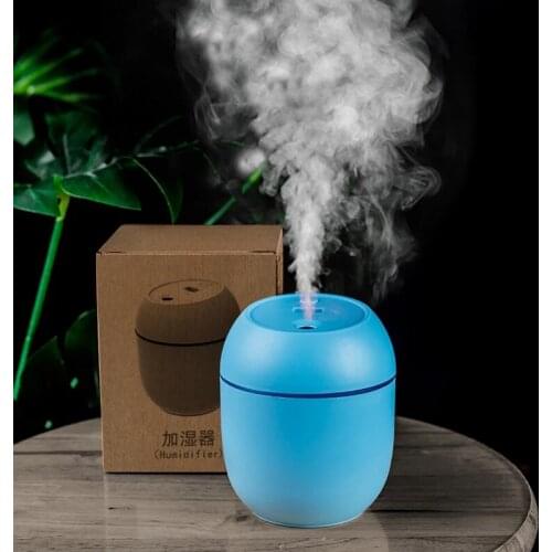 250ML Mini Air Humidifier Ultrasonic Aroma Essential Oil Diffuser For Home Car Fogger Mist Maker With Night Lamp Aromatherapy