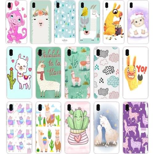 317FG Cute Llama Alpaca Animals Cartoon gift Soft Silicone Tpu Cover phone Case for Meizu Pro 7 Plus X8 C9 Pro Note 9 case