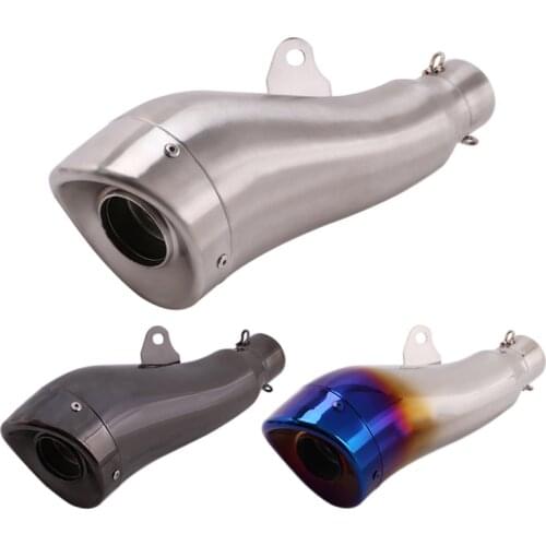 38-51mm Dolphin Exhaust Tip Muffler Tube Pipe with DB Killer Stainless Steel 370MM Universal Motorcycle Dirt Bike ATV