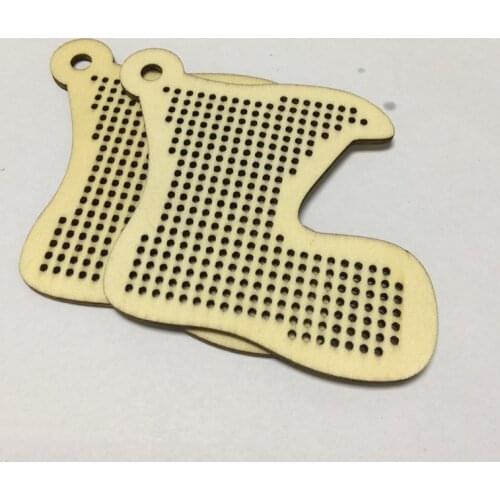 50 pcs Cross stitch blank stocking Cross Stitch Pendant