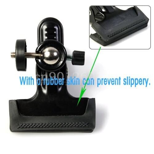 Free shiping Delicate 360 Degree Rotation Backpack Hat Clip Fast Clamp w/ Ball Head Mount Multi-function metal Spring Clamp Clip