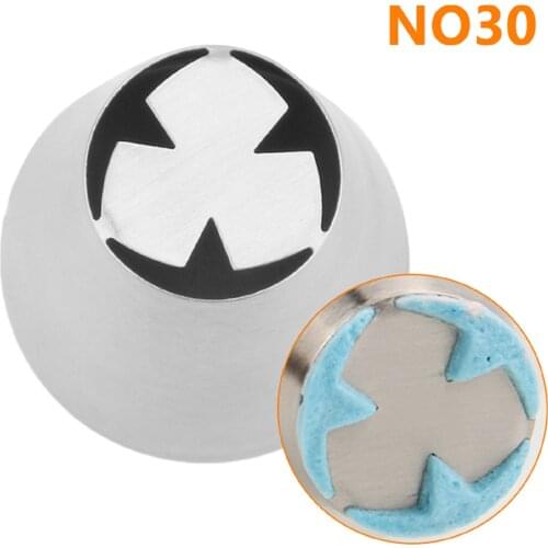 Free Shipping Stainless steel 18/8 Standard Russian Flower Cake Decorating Cupcake Pastry Piping Nozzle #NO30