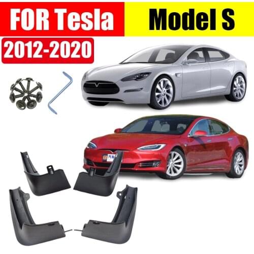 Mud Flaps Tesla ModelS Mudguards Fender tesla model S Mud flap splash Guard Fenders car Accessories auto styline Front Rear
