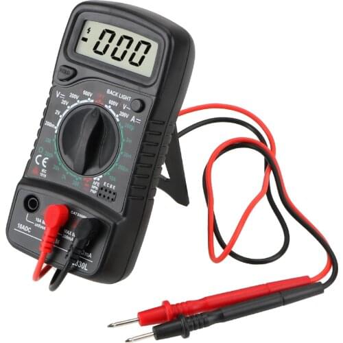 DIYWORK AC/DC Ammeter Voltmeter Ohm Voltage Tester Meter XL830L Handheld Digital Multimeter Ohmmeter Volt Tester LCD Multimeter