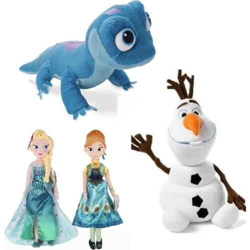 Disney Frozen 2 Anna Elsa 2 Plush Toy Stuffed Doll Fire Lizard 2 Fever Fire Elves Snowman Olaf Princess Plush Doll For Kids