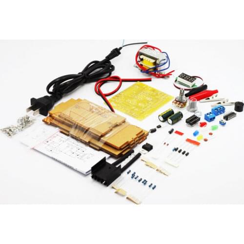 Electronic diy parts lm317 adjustable voltage regulator board kit power supply kit transformer