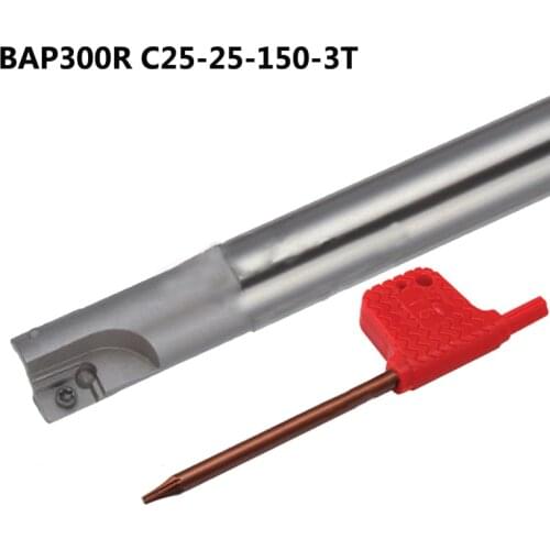 1pc BAP300R C24 C25 25 150 3T Indexable Lathe Milling Cutter Holder Square Shoulder CNC Face Mill Tool for APMT1135 insert