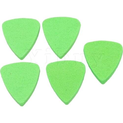 Yibuy Guitar Felt Picks Plectrums Green for Ukulele Bass Pack of 5