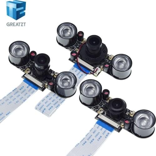 Raspberry Pi 4 Night Vision Fisheye Camera 5MP OV5647 70/95/160 Degree Focal Adjustable Camera for Raspberry Pi 3 Model B Plus