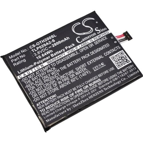 Cameron Sino Mobile SmartPhone Replacement Li-Polymer Battery 2800mAh For TLP029A2-S myPhone AM-H200, i806 Free Tools