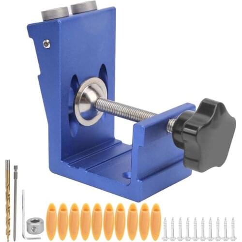 Oblique Hole Locator 2-Hole Pocket Woodworking Positioning Tools Jig System 10mm-35mm Oblique Hole Jig System