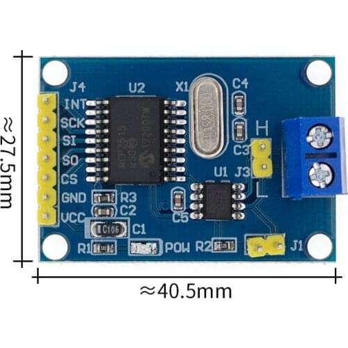 MCP2515 CAN Bus Module TJA1050 receiver SPI For 51 MCU ARM controller
