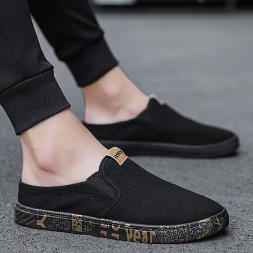 PUPUDA Men Casual Shoes Fashion Canvas Shoes Men 2021 Slip On Loafers Men Breathable Casual Sneakers Male Summer Espadrilles Men