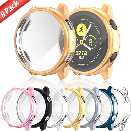 8 Pack Soft Screen Protector Cover for Samsung Galaxy Watch Active 2 1 Case 40mm 44mm Bumper Slim TPU Light Shell Accessories
