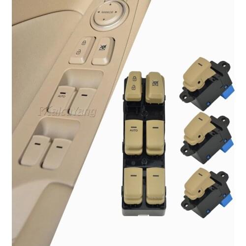 Window Front Left Master Glass Lifter Control Switch Fit For HYUNDAI SONATA 2011 2012 2013 2014 2015 Beige,93570-3S000