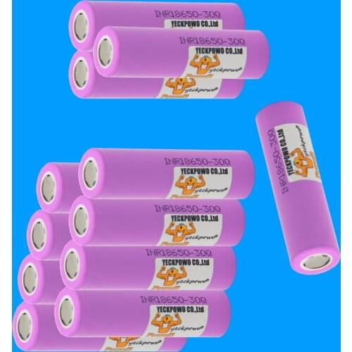 Rechargeable li-ion battery INR18650 30Q ion batteries lithium rechargeable 30A 10C high drain 3000mah 3.7V / 18650 charger