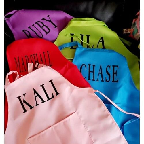 Personalized Kids Apron Custom Kids Apron with Name Birthday Gift Personalized Apron Adjusted Cooking Apron Baking Chef Apron