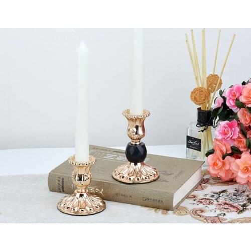 IMUWEN Candle Holder Candlestick Candle Lantern Delicate Table Stand For Home Decor IM772