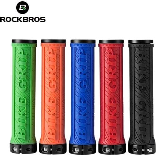 ROCKBROS TPR Rubber Bike Grips Bicycle Handlebar Mtb Grips Soft 3D Anti-skid Locked Handlebar Cycling Bike Accessories