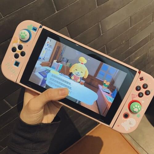 STARRY FOREST cute animals pink soft protective case shell for nintendo switch for girls