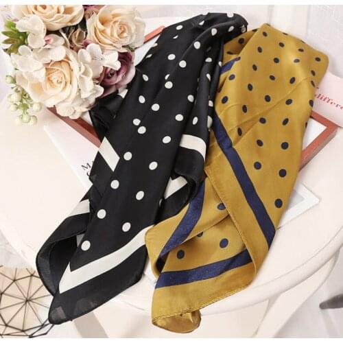 Vintage womens dot scarves Delicate All-match scarf Hot selling babushaka