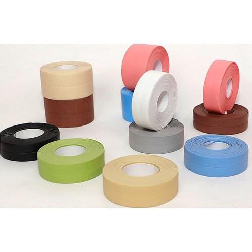 Kitchen Sink Bathroom Shower Waterproof Self Adhesive Sealing Strip Tape Pvc Mold Proof Wall Stickers Window Door Gap Seam Tape