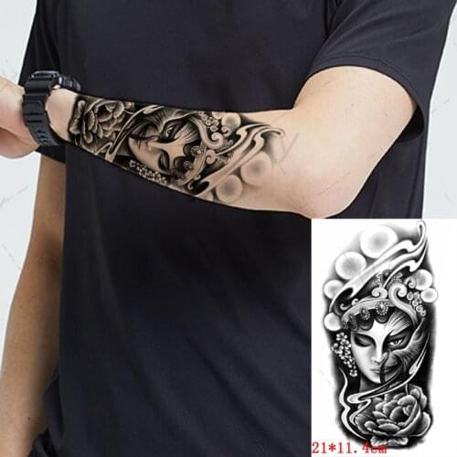 Waterproof Temporary Tattoo Sticker Buddha Peking Opera Lotus Ins Body Art Back Belly Arm Fake Tatoo Flash Tatto for Women Men